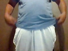 Undressing and getting hard