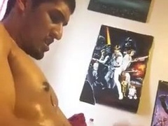 Jizz FOUNTAIN after edging and fapping on while on E