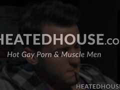 Dylan Knight devours his bottoms cock before railing his ass