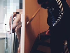 gay-for-pay roomy caught privately wank off while warm boy shag himself under bathroom