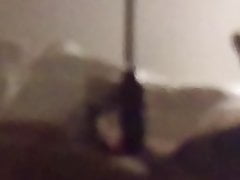 Big tied cock strapped to a Magic Wand and edged