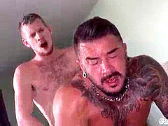 inked boy rectally pounded in closeup