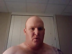 Chunky daddy bear having a hot orgasm
