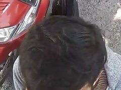 in the street