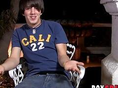 Hot twink teases with his firm ass and big cock