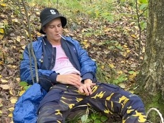 A dude stalked a super cute guy in the forest and found him jerking off