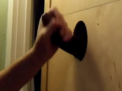 BIG BLACK COCK getting deep-throated at homemade glory fuckhole with CIM