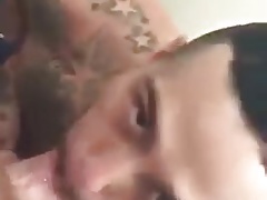 He swallows cum