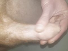in shower hard cock pull and cum