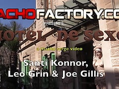 Black waiter Santi Konnor plowed by Joe Gillis and Leo Grin