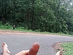 Risky Masturbation on a Busy Road
