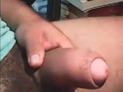 LATINO WITH THICK FAT UNCUT COCK CUMS THICK LOAD 7