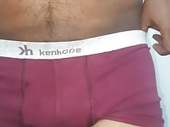 Applying oil on cock after cumshot