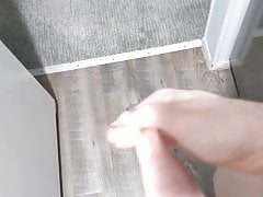 Foreskin tugging orgasm