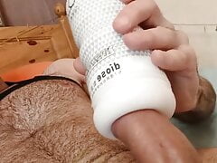 My dick in toy. She makes strange noises. Past 2