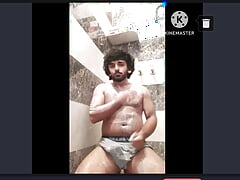 Desi cute boy taking shower and masturbating cumshot in toilet j