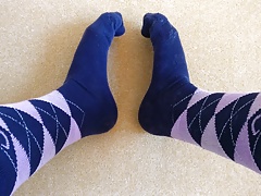 Cum again on knee socks