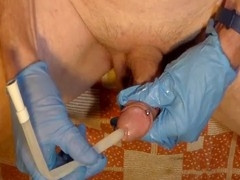 Intense close-up fetish play with sex toys