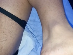 Friend's tight ass pounded and fucked by massive rubber dildo