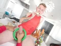Timothy Drake in a Christmas POV porn movie with riding