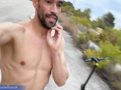 Sensual sunset hike with a risky twist! Close call with a flawless booty guy.