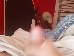 Big white cock wanking
