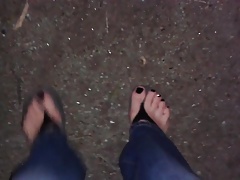 cumshot in public park