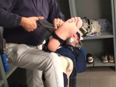 Locker room bondage 1