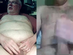 Mark shooting a supreme jism-shot on Skype for Richard