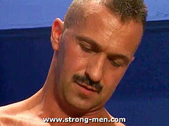 Mature fellow humping stiff