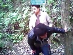 Gay Asians fuck in the woods