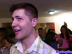 Straight twinks facialized at frat house