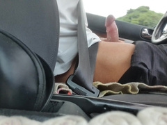 Getting off while driving my van with a pile of yelling and jizz shot