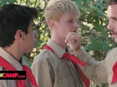Teen anal, pallid, gay boys at camp