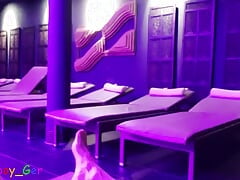 Cock play and jerk off in a public relaxing room. Unfortunately I was disturbed.