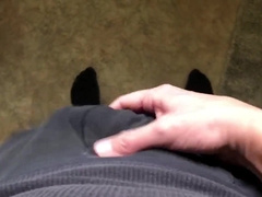 Tearing Black Undergarments Off Then Jizzing On It