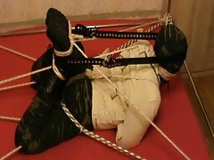 Strait restrained strait hogtied and straitjacket
