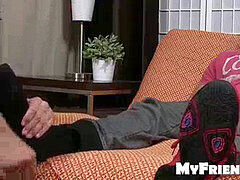 Bare-feet, socks, man