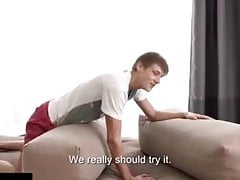 european hunks try the new sofa