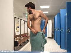 Getting caught jerking off in the men's locker room made me cum! Maybe I'm gay?!