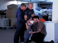 Man by SEARS employees in the stores dungeon space