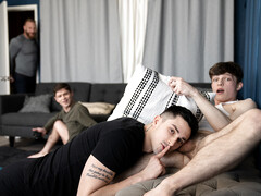 Twinks Jake Preston and Kane Fox are hiding while banging