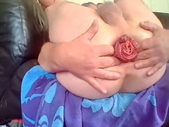 Solo anal play session with Arikuzinka leading to an intense orgasm