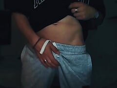 Hung Jock Stroking His Cock and Showing Off Ass in Webcam