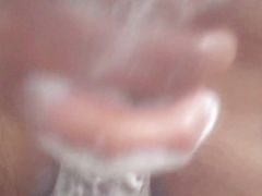 My big cock cumshot in the bathroom