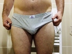 Muscular daddy gets frisky in the shower (No Release)