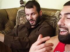 Mesmerized hunk rims and barebacks tattooed and pierced BF