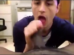 dude enjoys sucking a big black cock 10