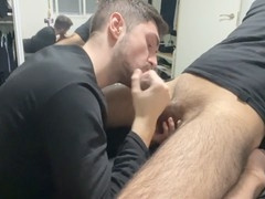 Amateur twink enjoys a satisfying gay blowjob