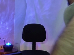 Wooly Guy Milking Off in the Bedroom